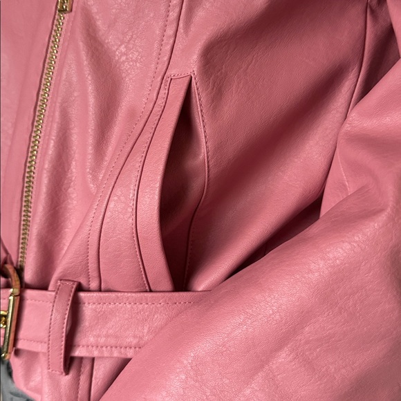 Michael Kors Bubble Gum Pink Leather Moto - Picture 6 of 9